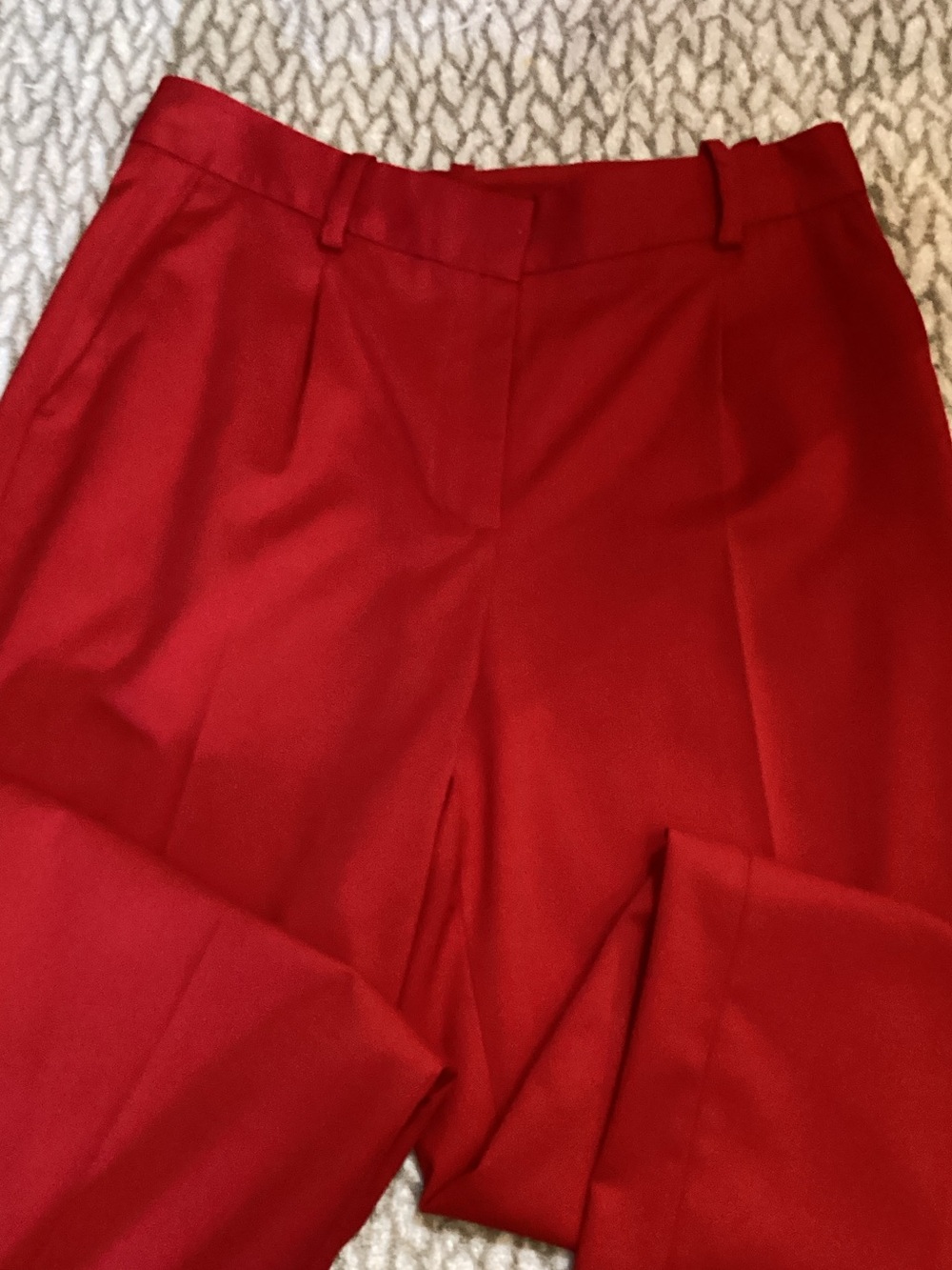 New Zara Red Tailored Trousers